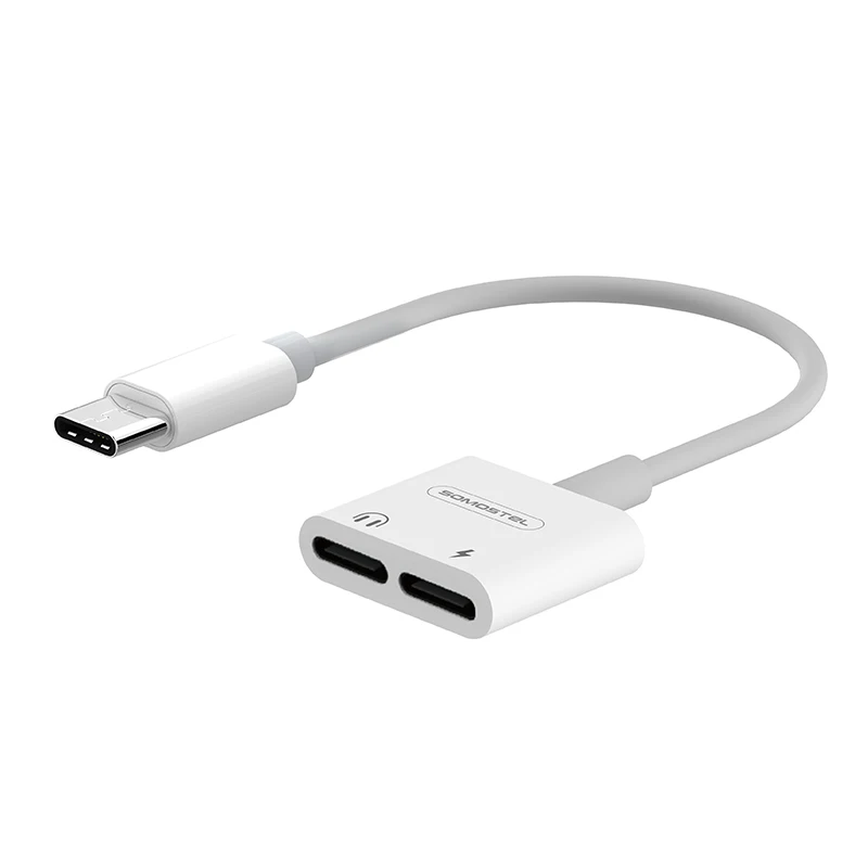 Адаптер USB C a-коннектор для наушников с дополнительным аудио адаптером и зарядки rapida tipo