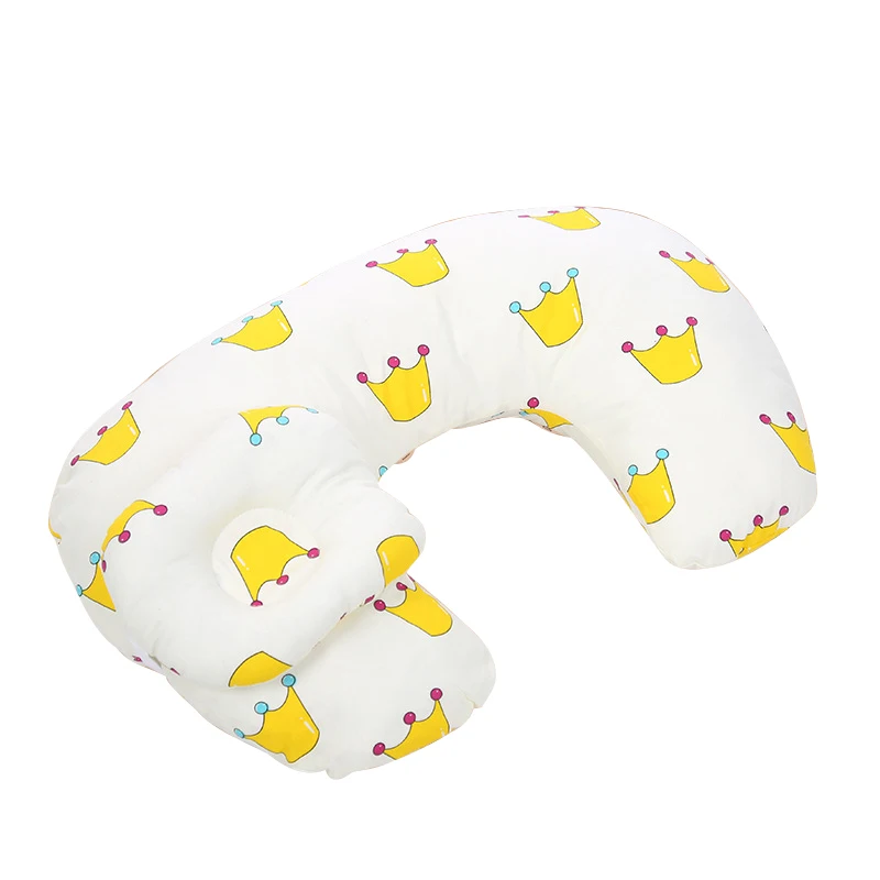Wholesale Organic Cotton Nursing Pillow for Baby Wedge-Shaped Breastfeeding Pillow with Washable Arm for Pregnant Women