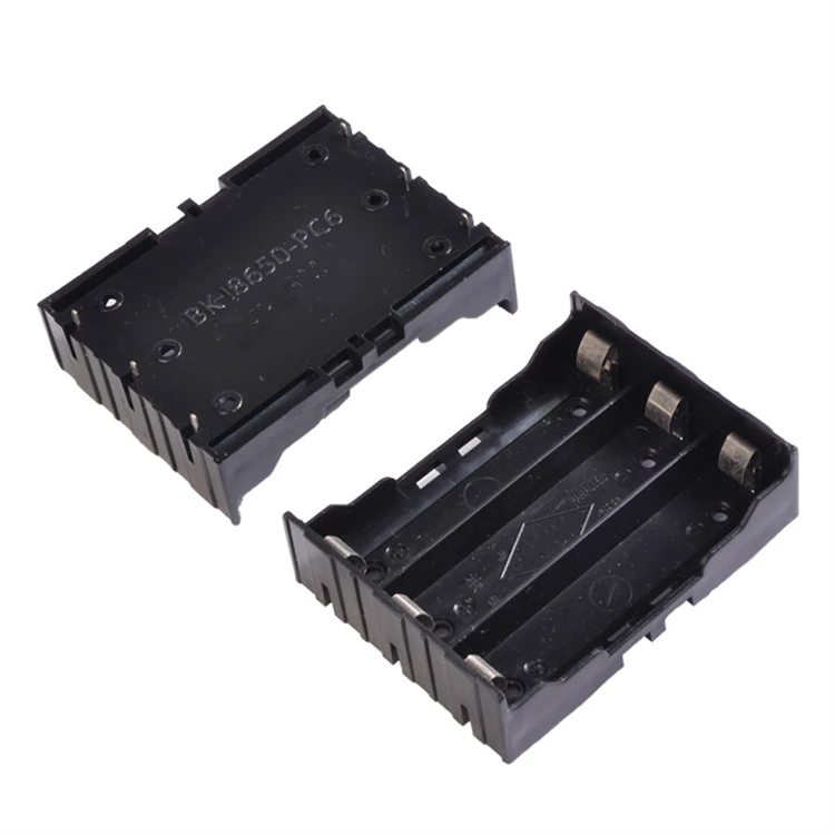 with Datasheet High quality black ABS Battery box case 3 slot Li-ion 18650 battery holder