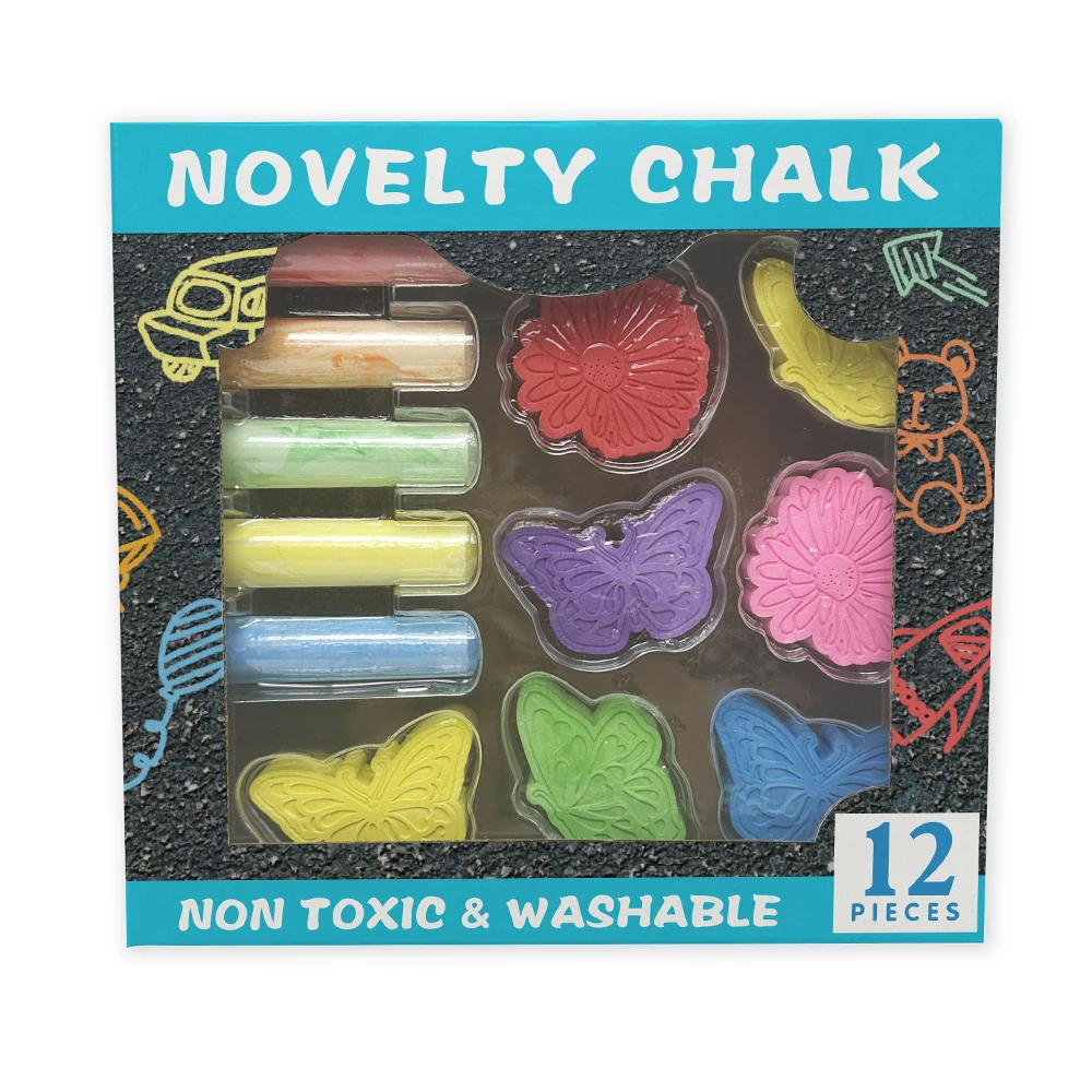 Brand new design Outdoor Non Toxic Butterfly Shaped sidewalk chalk children schooling toy