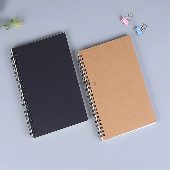 Custom Spiral Notebook Printing 2023 Black A5 Softcover Kraft Notebook