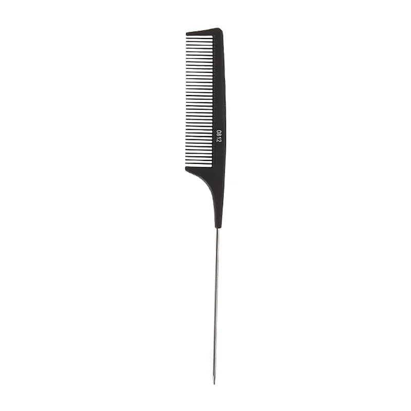 2024 New Fashionable Black Wide-tooth steel needle double-sided comb Not easy to break popular for Salon and home comb