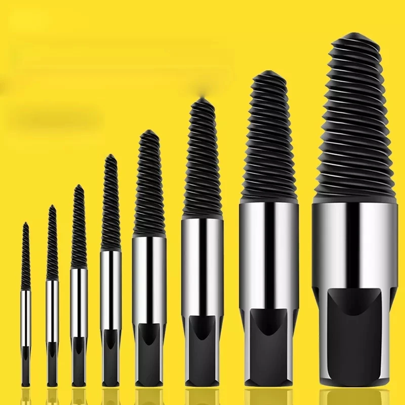 8 PCS High Speed Steel Speed Out Broken Damaged Bolt Screw Extractor Remove Set