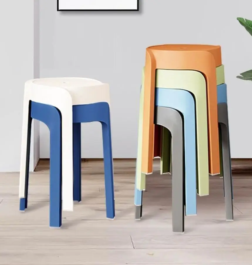 Customize Logo Plastic Bright Colored  Dinning Chairs