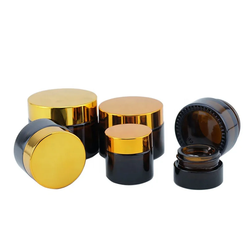 Wholesale 50g 30g 20g 15g 10g 5g Round Glass Container Skin Care Face Cream Jars For Cosmetic Packaging