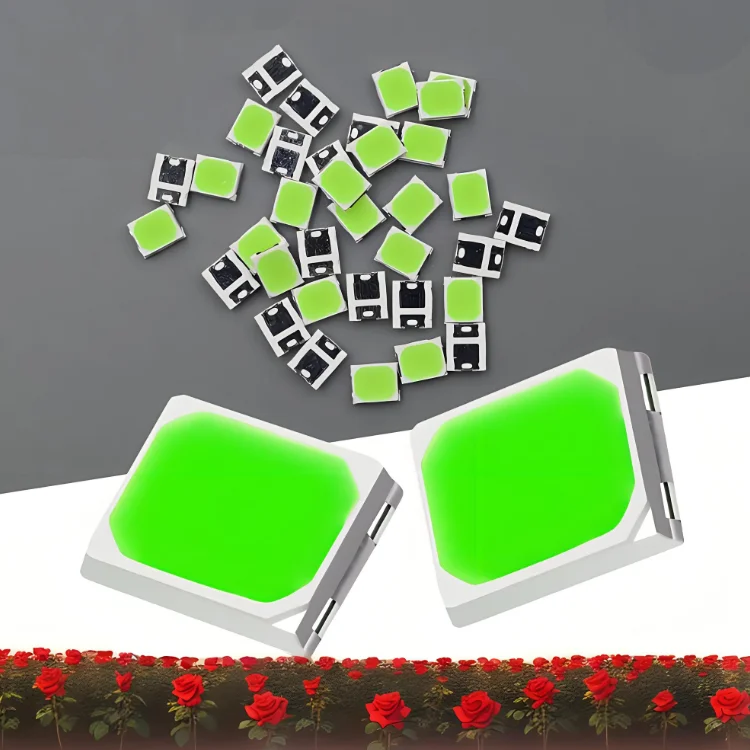 Factory Direct Sales SMD 2835 3030 Green LED 0.06w 0.1w 0.2W 0.5W 1W 1.5W 3v 6v 9v 18v 36v 515nm-520nm-525nm-530nm 50 60 SANHUA