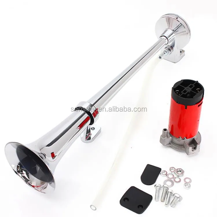 Chrome 150dB Single Trumpet Speaker 12V 24v Electric Air Train Horn Compressor For Car Truck