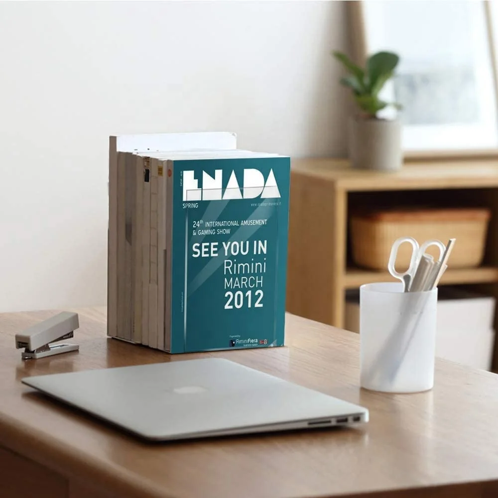 TSGG Desktop L Shape Book Stand Clear Acrylic Custom Book Ends Decorative