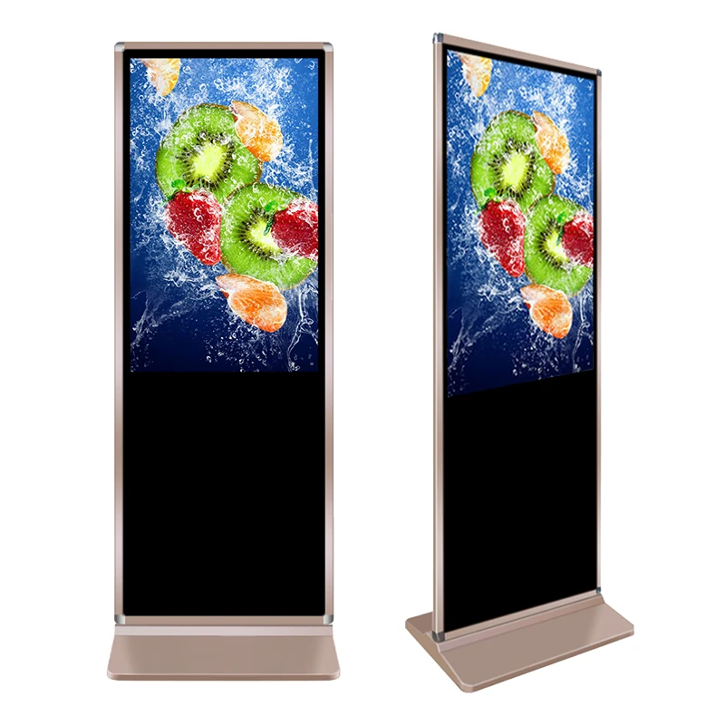 32 43 55 65 Inch Wife 4K Floor Stand Touch Screen Supplier Digital Signage Free Alone Lcd Kiosk Monitor Advertising Player
