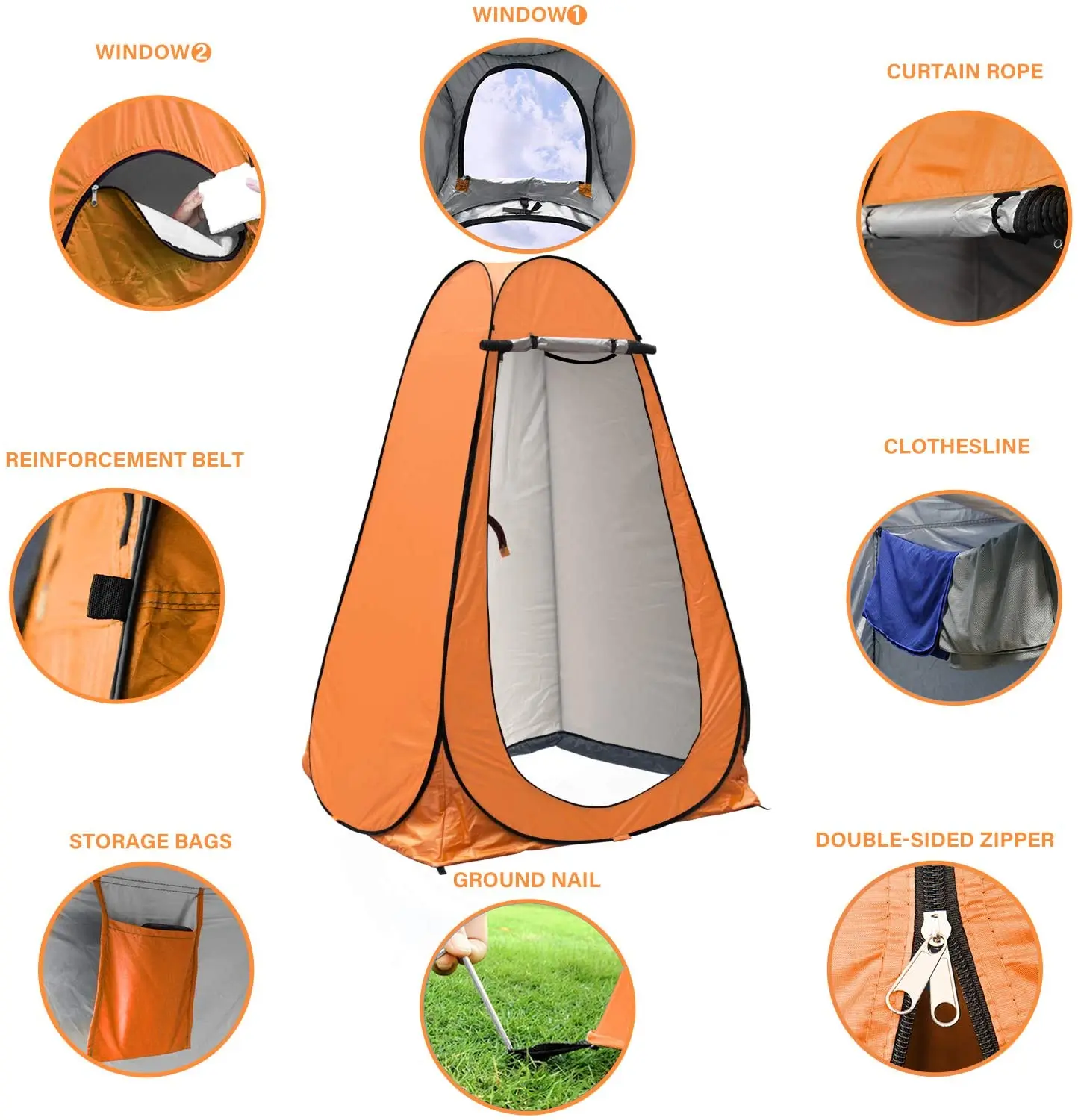 customized lightweight private fishing hiking camping dressing clothes shower tent