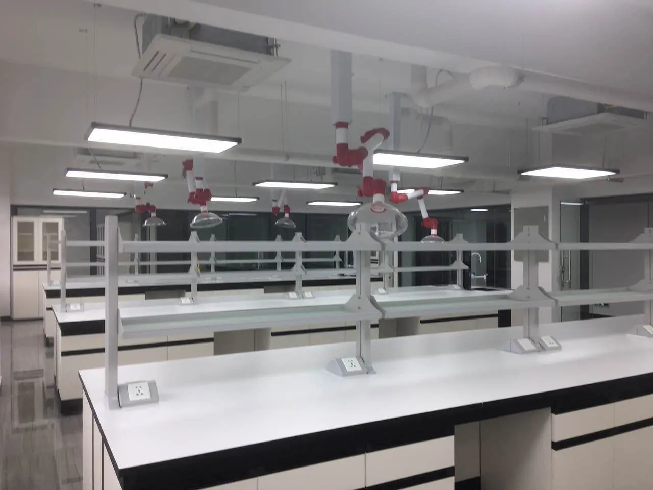 Full Steel Lab Furniture / Wall Bench / Central Table For Chemistry / Physical / Biologic Laboratory