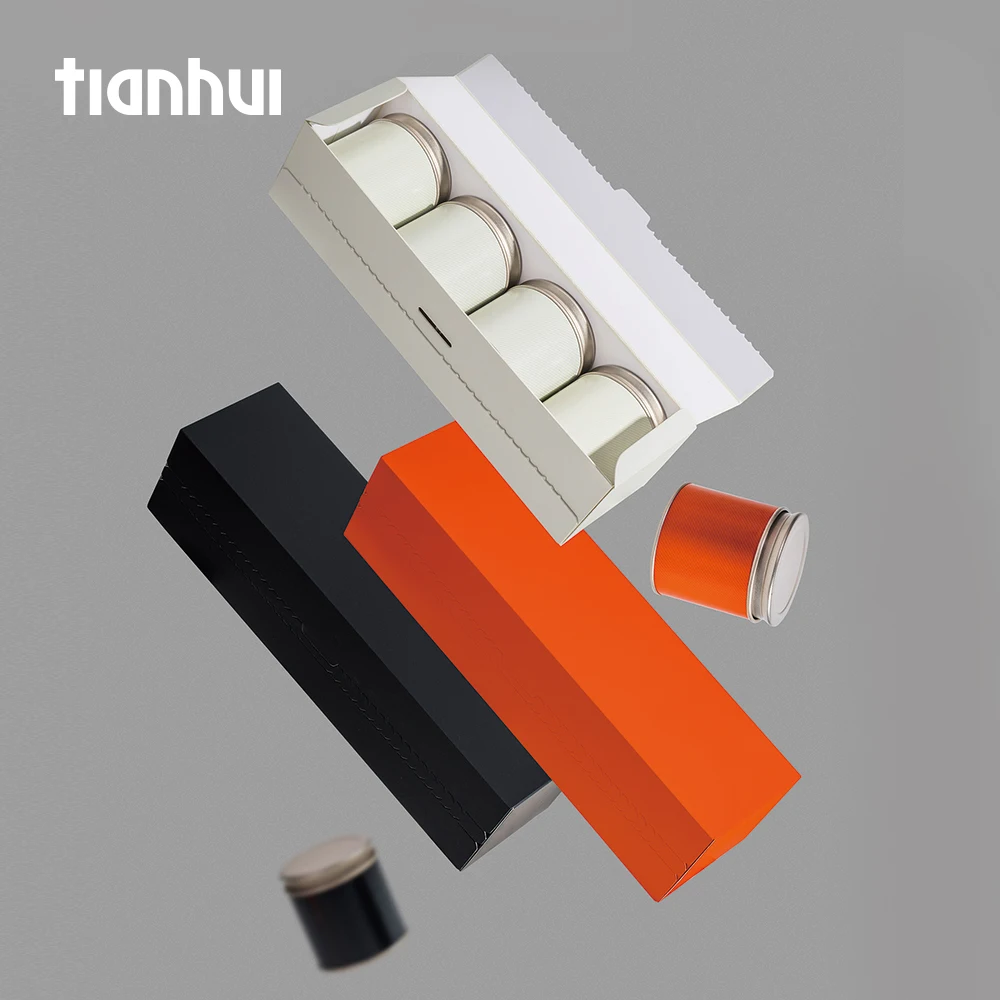 Tianhui Wholesale Cardboard Packaging Box Collapsible with Zipper Opening Simple Folding Zipper Box