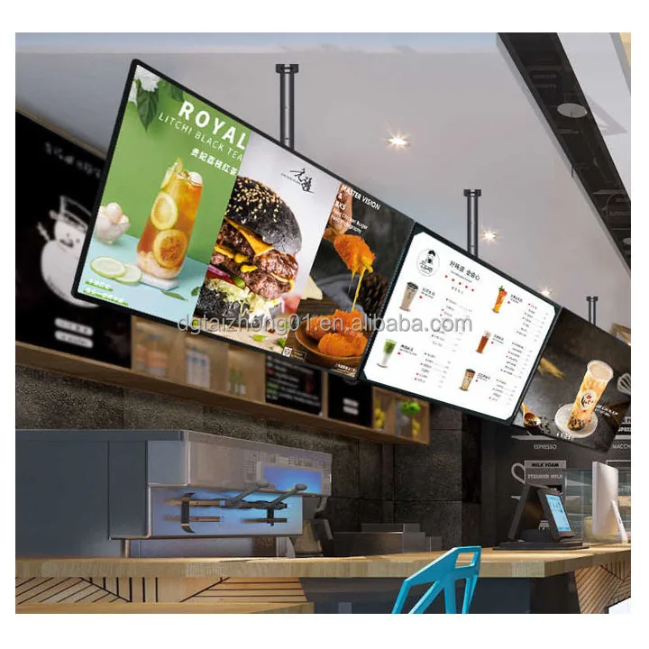 21.5inch Vertical Wall Mounted Small Digital Signage no touch lcd screen monitor display for indoor use lcd screen led display