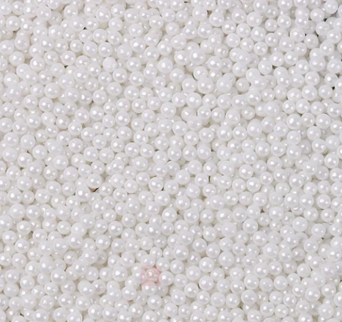 White Cake Sprinkles Cake Decoration Mixed Size Sugar Pearl Sprinkles Edible Bottle Package Hala Sprinkles Cake Decoration