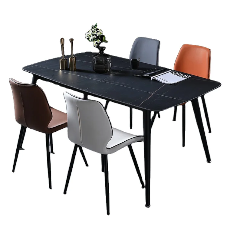 2021 Most Popular Modern Luxurious Wood Rock Plate Dining Table