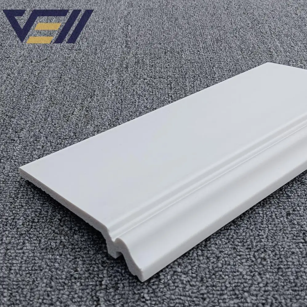 Wholesale Pine Skirting Board Pvc Ps Line Mouldings Floor Decorative Coated Solid Wood Baseboard Customized