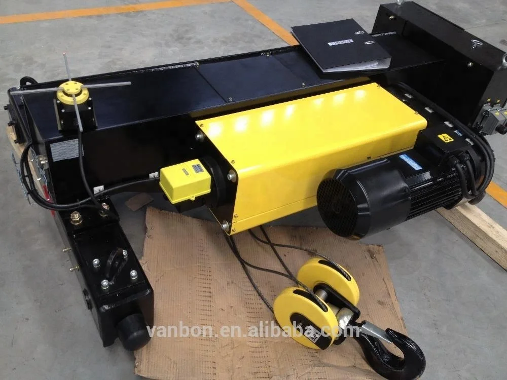 factory Vanbon 1 ton 2 ton 5 ton electric winch 220v for girder Bridge Crane electric wire rope Lift electric hoist