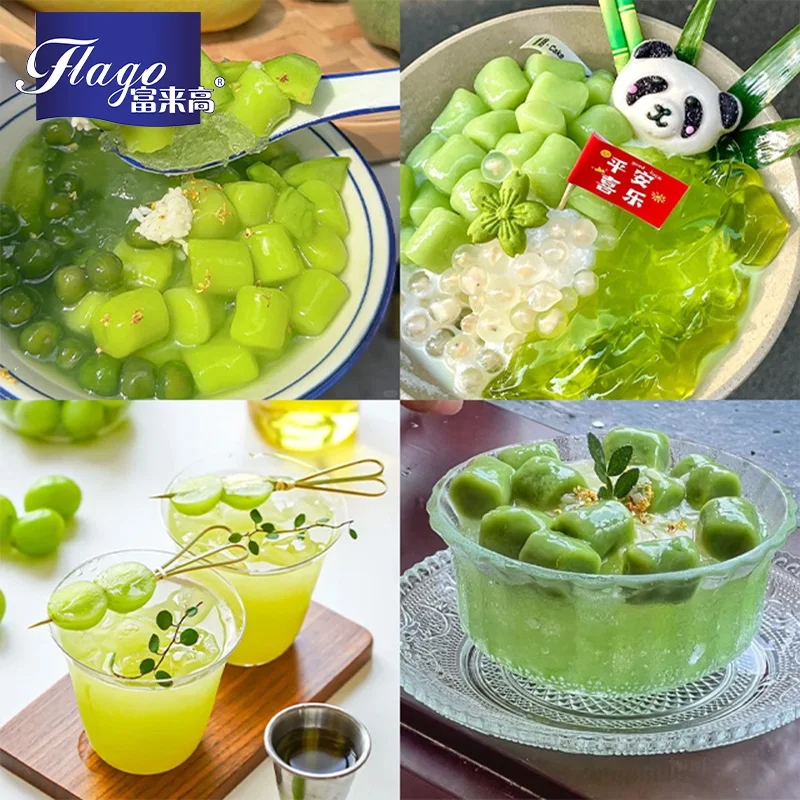 2024 New Collection  Frozen keep Green grape Flavour rice ball milk tea supplies