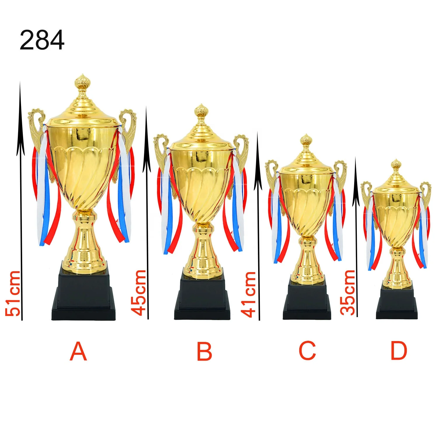 Трофей Кубок для чемпионата по футболу Copa Trofeo с логотипом под заказ золотые металлические большие роскошные награды трофей