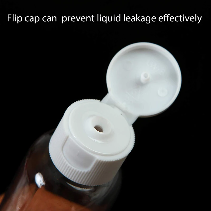 Custom Logo Printing 15ml 30ml 50ml 60ml 70ml 100ml 120ml 250ml PET Plastic Flip Cap Bottle For Shampoo Body Lotion Makeup Tool