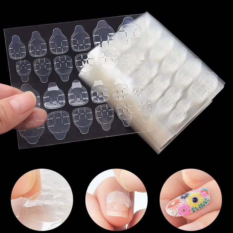 Adhesive Tabs Nails Sticky Tabs Waterproof Breathable False Nail Tips Sticky Tab