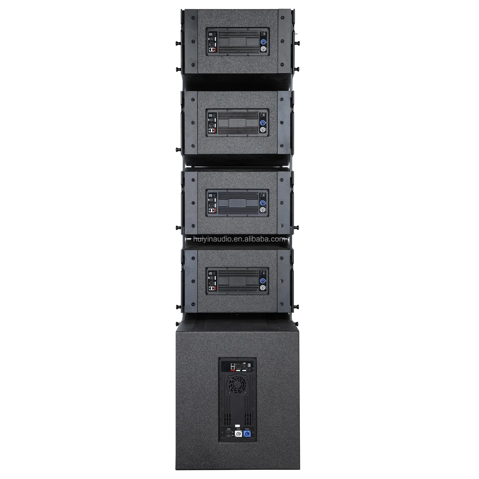 Professional Style 10-Inch 2-Way Powered Line Array Speaker LA10 Wooden Design with 80W and 300W Output of Line Array Speaker