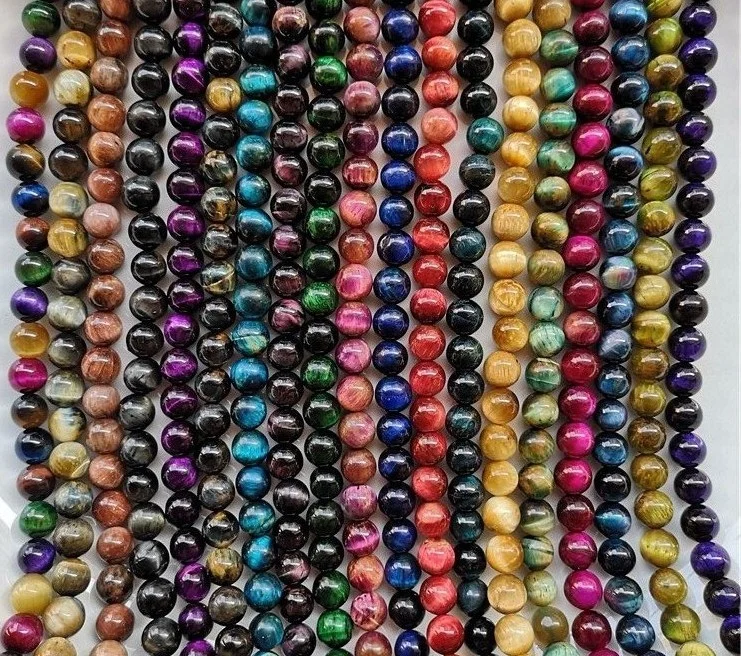 12mm Natural Round Yellow Tiger Eye Stone Beads Loose Gemstone Beads