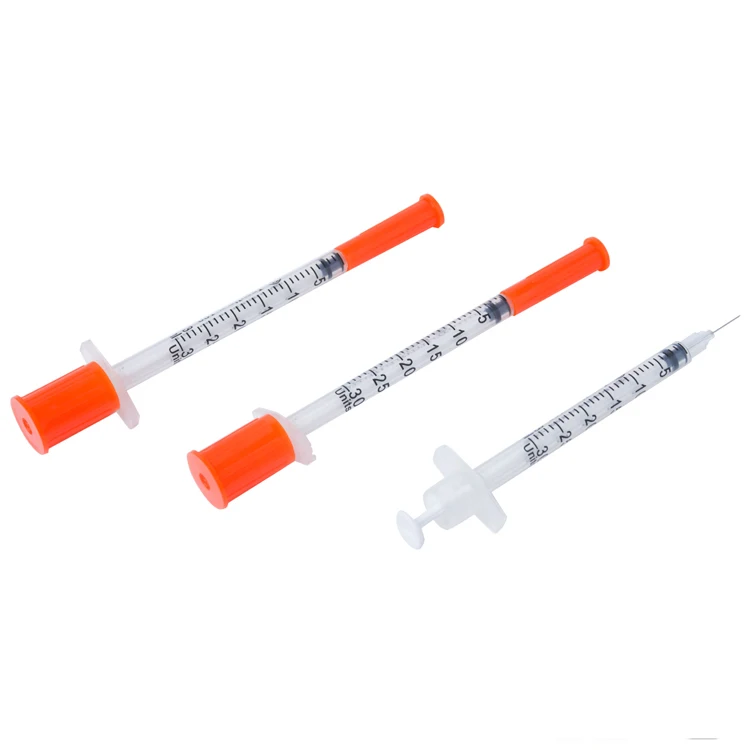Medical Plastic 0.3ml 0.5ml 1ml Disposable Coloured Syringe