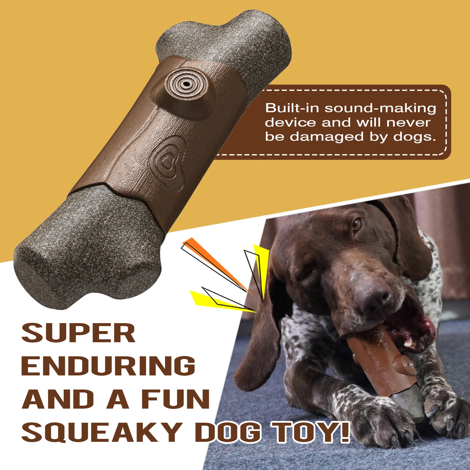 Original patented product  Durable chew toy for dogs Made of TPR material to resist aggressive chewing Reduces noise levels