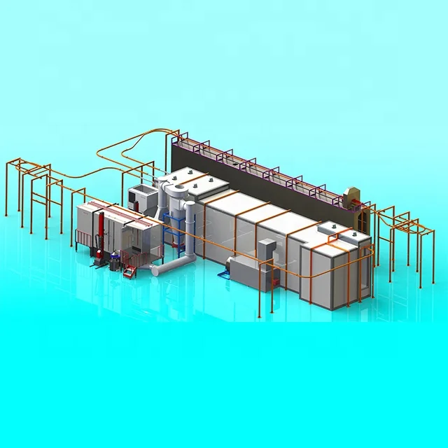 Labor saving high efficiency automatic powder coating line system