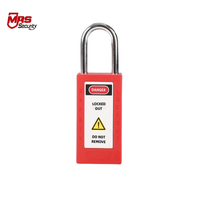 Manufacturer padlock 38mm security padlock lockout tag steel shackle long body safety padlock