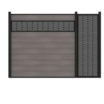 1.87x1.85m WPC Fence Garden Engineering Garden Balcony Fence Board Moisture-proof Wind-proof Anti-corrosion WPC Fence