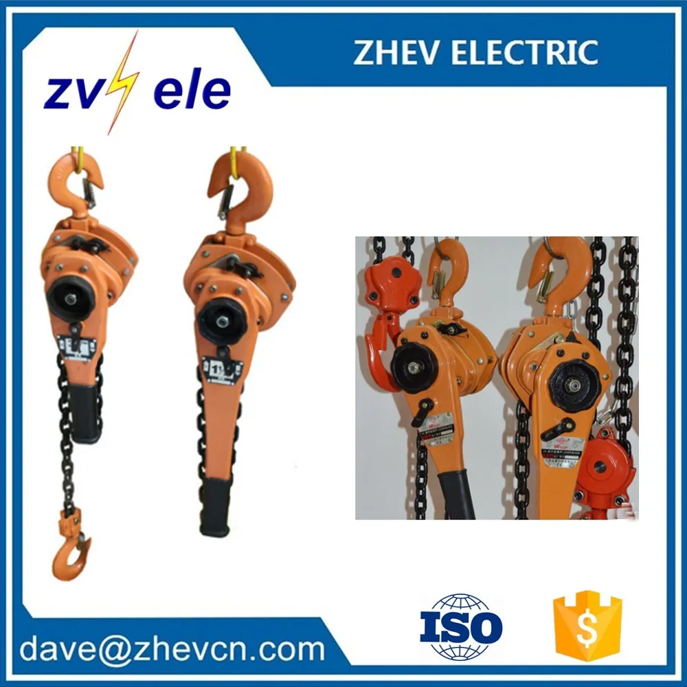 Heavy Duty Come Along 1.5T Can Hand Lever Hoist 3 Meters Chain Orange