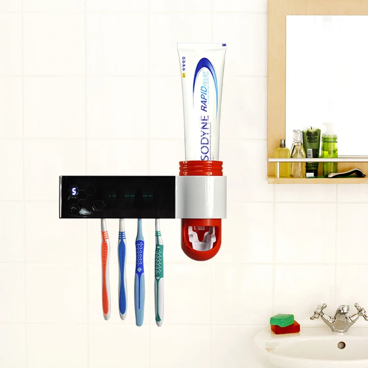 New arrivals 2020 wallmount toothbrush holder automatic uv toothbrush wall sterilizer