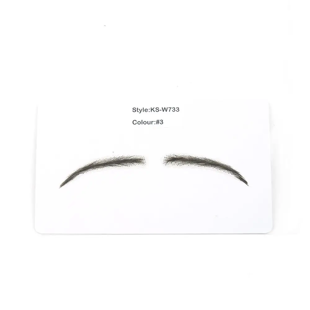 
Free Sample Neitsi Dye One Pair Women Girls Makeup For Eyebrows 100% Handknoted Human Hair Lace Front Eyebrows W704#3 