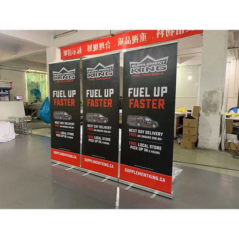 Wholesale Eco Indoor Display Aluminum Alloy Roll Up Banners Stand portable retractable roll up stand display