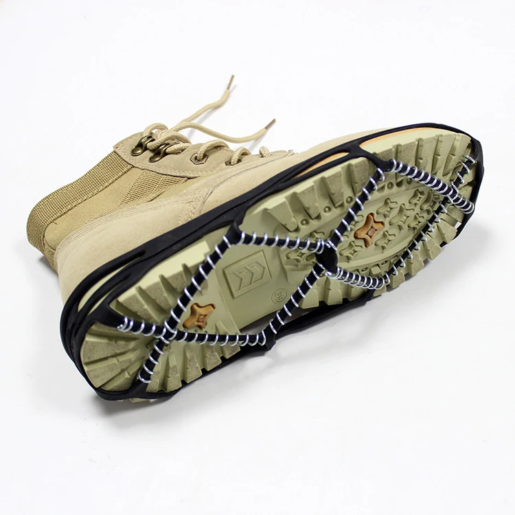 Outdoor Anti Slip Ice Snow Grips Crampons Women Men Ice Spikers Grippers Walk Traction Cleats Spikers Ice Traction Slip on Boots