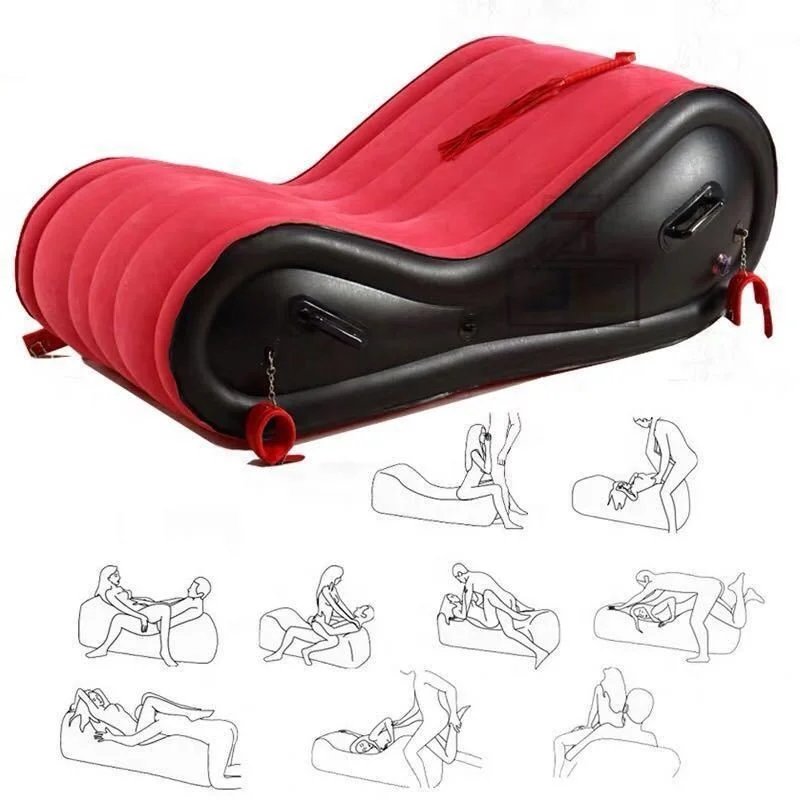 
Multifunction Inflatable Bed Sofa For Travel Beach Beds Chaise Fold Bedroom Furniture ArmChair Velvet PVC Leather Bed Frames 