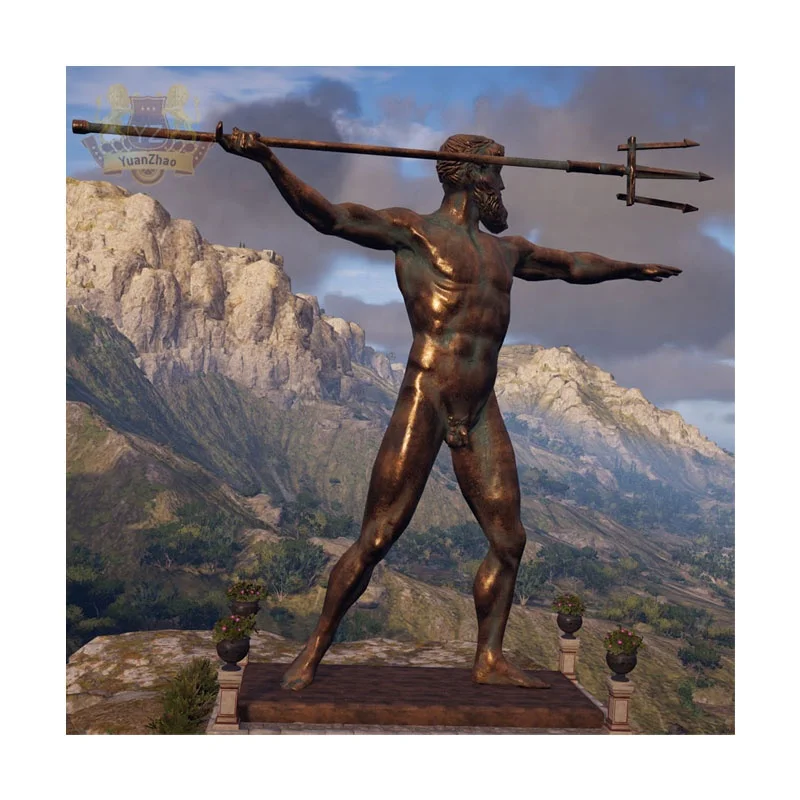 Famous Greed Sea God Poseidon Sculpture Ancient Neptune Poseidon Bronze Statue