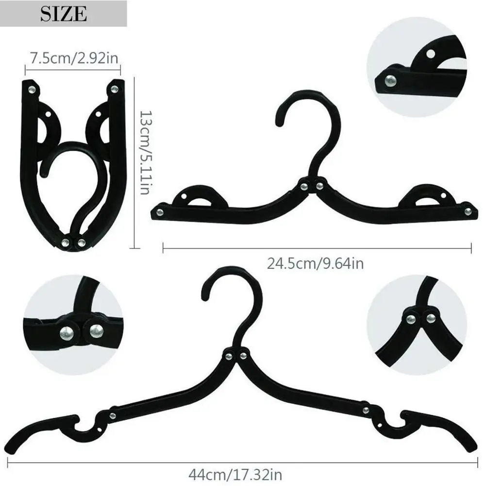 Folding Clothes Hangers for Travel,Portable Clothes Hangers Suitable for Both Family And Travel Use