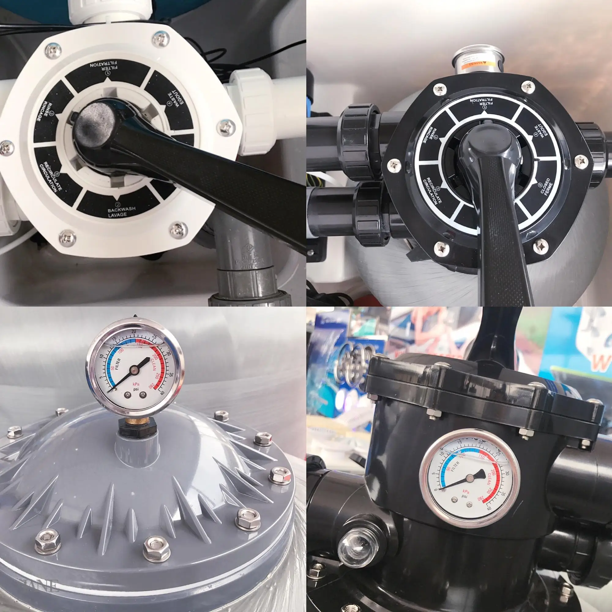 Fiberglass 6-WAY Multiple Valve Good Quality Swimming Pool Sand Filter