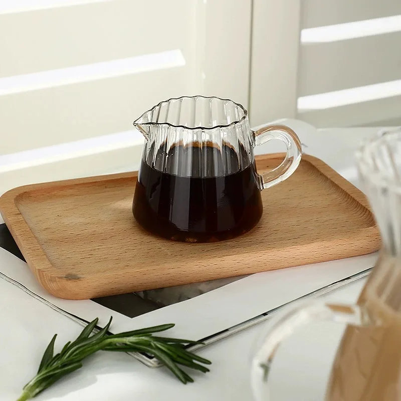 Custom New Design Borosilicate Ripple Line Glass Coffee Mug Stripe Line Glass Cup For Coffee