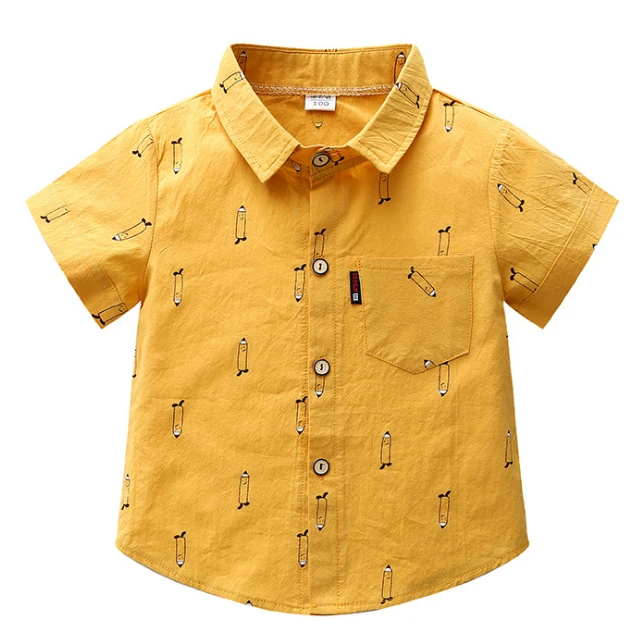 2021 new children summer wear boys fashion short sleeves shirt kids clothes wholesale