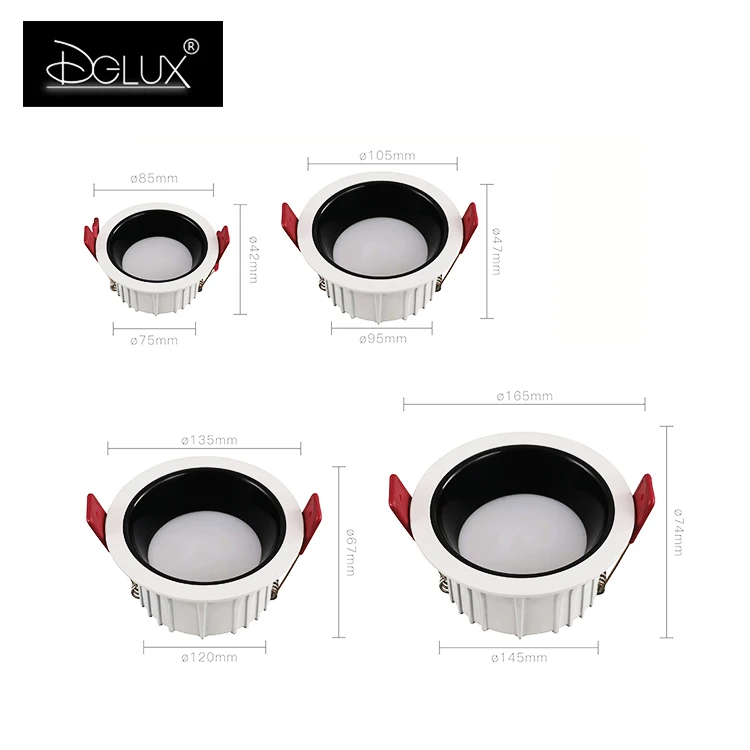 DGLUX выгодная цена COB внутреннее украшение 220V круглый 9 12 15 Вт точечный светодиодный светильник