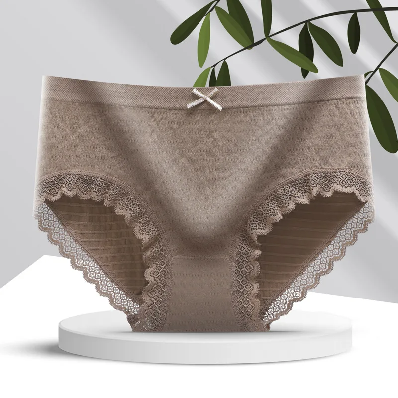 Autumn and winter new seamless Modal mid-waist simple ladies underwear wholesale antibacterial briefs