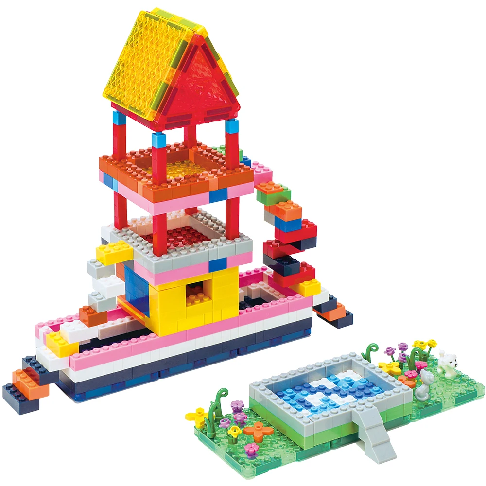 Kebo New 516PCS Educational building block children toys for kids magnetic playmager blocks plastic flower building block