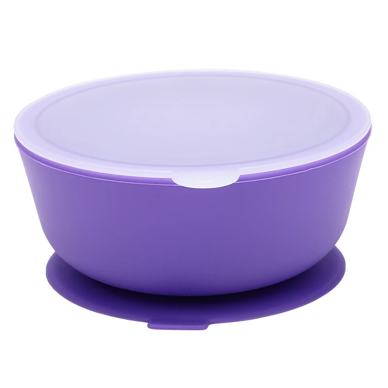 Wholesale Premium Hard Plastic Lids with Silicone Suction Bowls Kids Dining Product