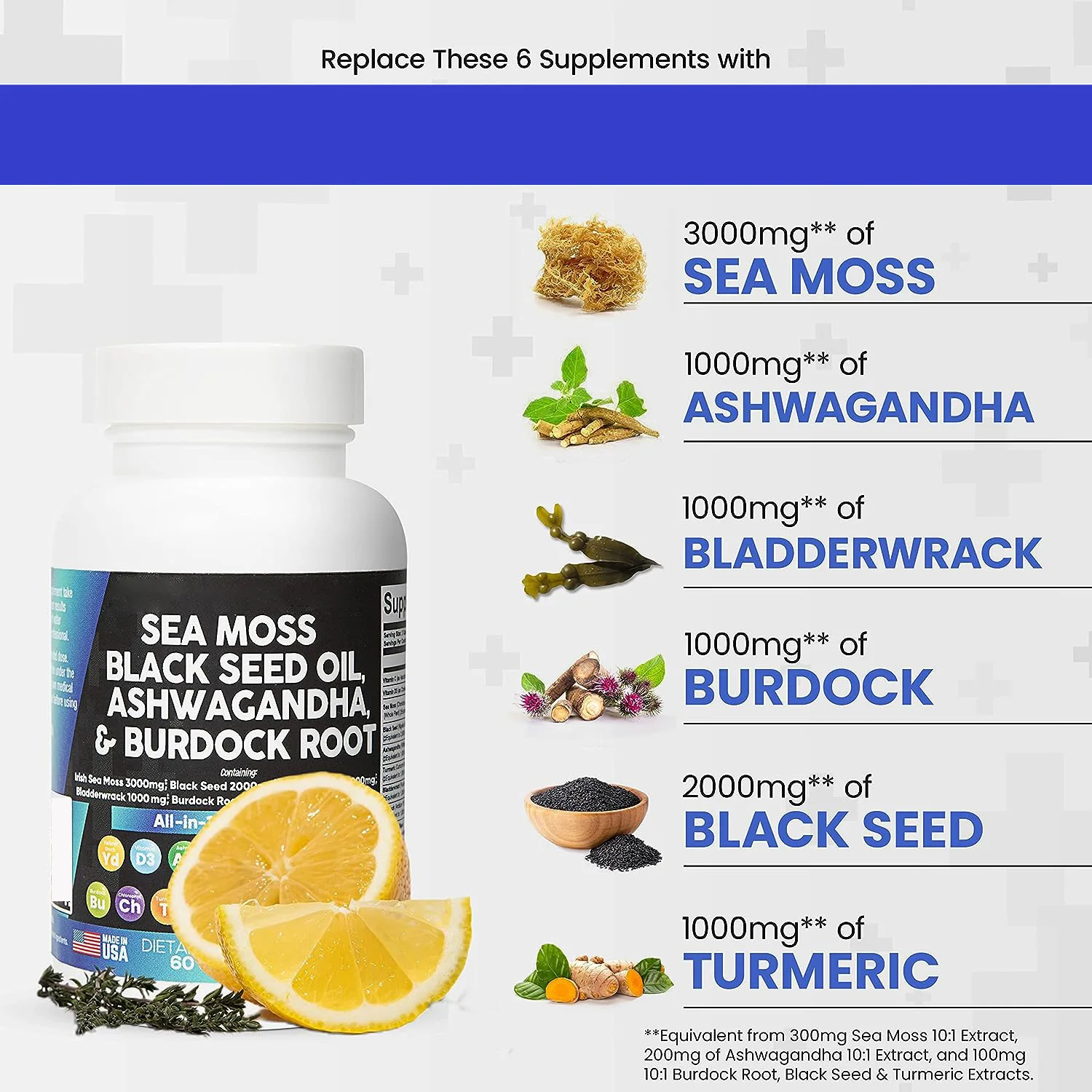 Food Grade Vegetarian Seaweed Capsule Sea Moss Herbal Extract in Powder Form Wild Cultivated Packed in Plastic Bottle