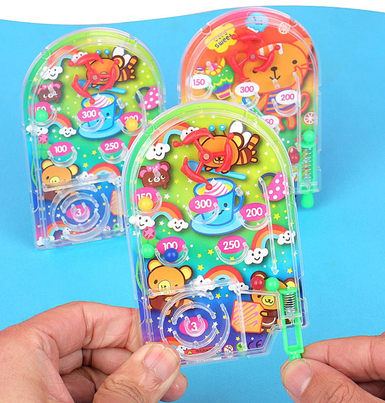 HS Medium Pinball Plate Score Machine Creative Children Pinball Board Game Cartoon Handheld Game Machine Toy Maze