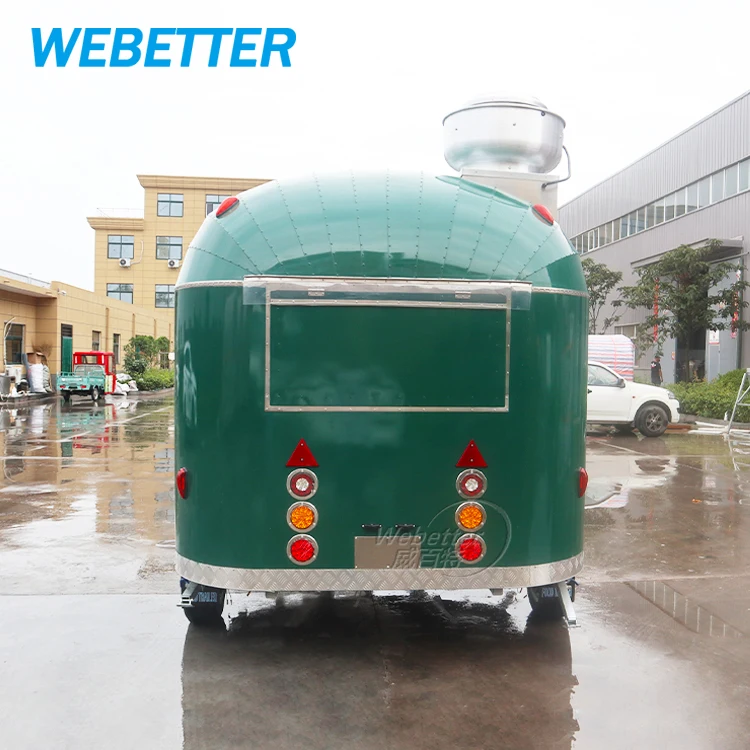 WEBETTER Foodtrailer Stainless Steel Food Truck Mobile Fast Food Cart Food Vending Carts for Sale